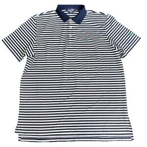 Polo Ralph Lauren Golf Performance Men’s Blue Striped Shirt XL Coca-Cola Logo